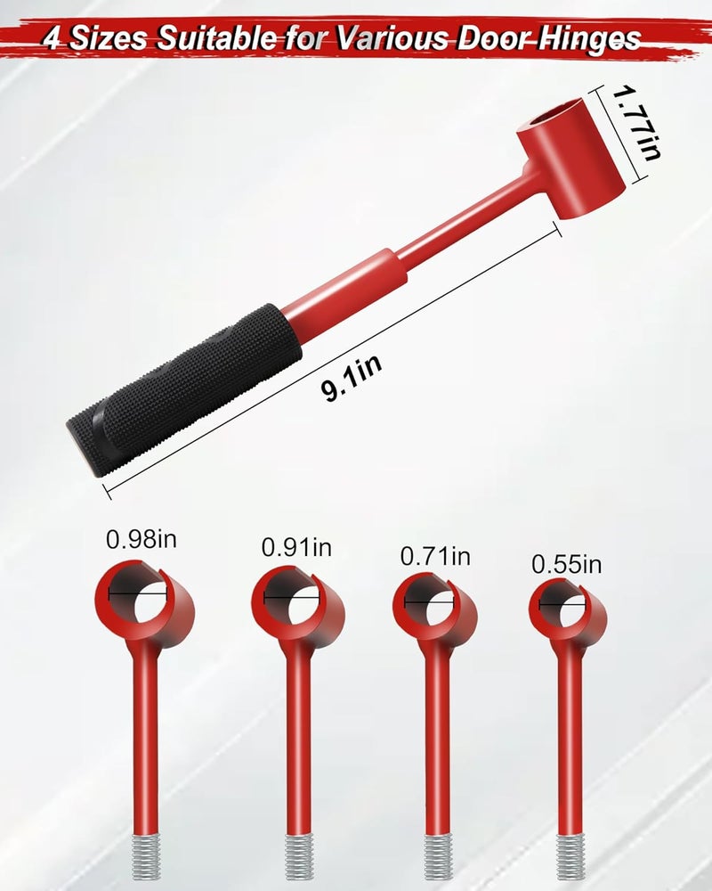Tofcbye Door Hinge Adjustment Tool, 4 in 1 Residential Door Hinge Gap Adjusting Wrench Set (Threaded Connection), Multi-Size Precision Tool Kit for Door and Cabinet Alignment - Image 5